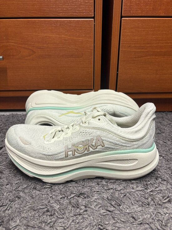 Hoka One One Shoes - Hoka One One Bondi 9 Women's 10D (WIDE) Truffle Salt Sea Glass 1162012-TLSL